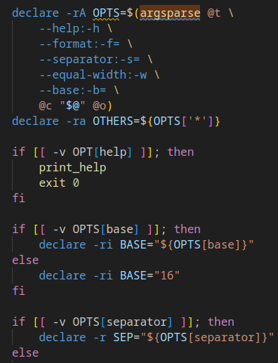 Example of
argsparse usage.